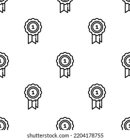 medal icon pattern. Seamless medal pattern on white background.