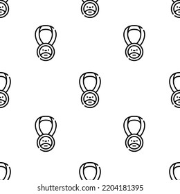 medal icon pattern. Seamless medal pattern on white background.