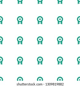 medal icon pattern seamless white background. Editable filled medal icon. medal icon pattern for web and mobile.