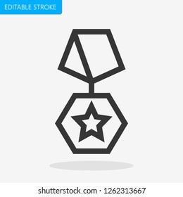 Medal icon Pixel Perfect Editable Stroke Vector