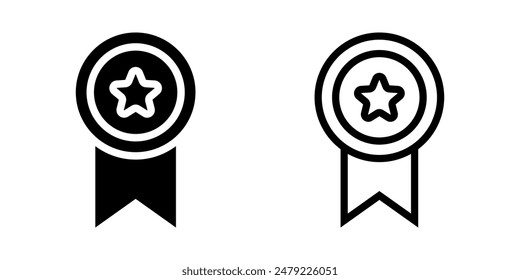 Medal icon. Quality sign. Flat illustration of vector icon on white background