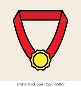 Medal icon with red ribbon or in-game award