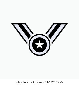 Icono de Medalla. Símbolo de recompensa - Vector.