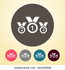 Medal Icon in round shape.