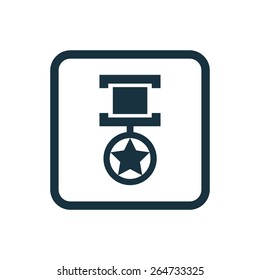 medal icon Rounded squares button, on white background 