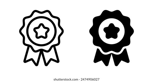 Medal icon set. flat illustration of vector icon