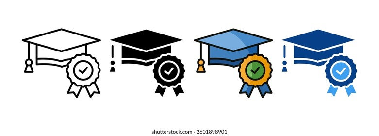 Medal Icon Set Multiple Style Collection