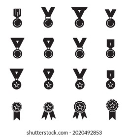 medal icon set. medal icon pack symbol vector elements for infographic web
