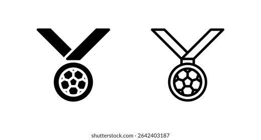 Medal icon set for sports achievements and awards