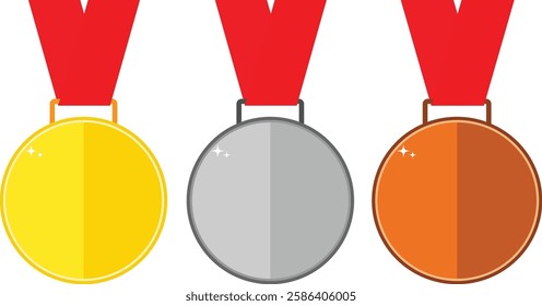 Medal icon set. vector eps10