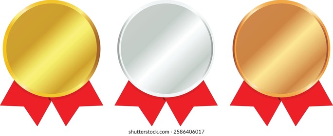 Medal icon set. vector eps10