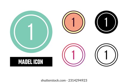 Medal Icon Set Vector Illustration