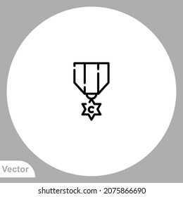 Medal icon sign vector,Symbol, logo illustration for web and mobile