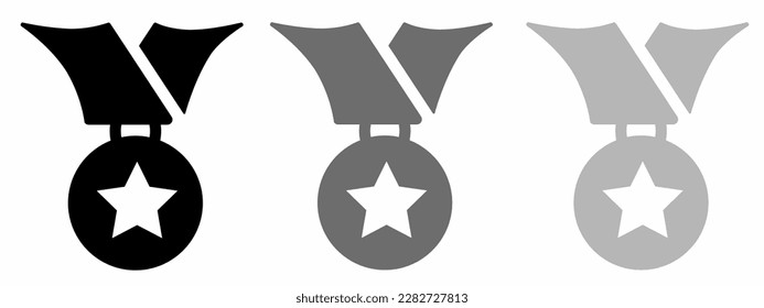 Medal icon simple illustration set on white background.