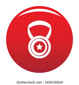 Medal icon. Simple illustration of medal vector icon for any any design red