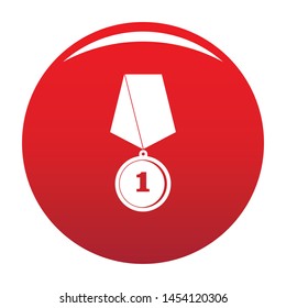 Medal icon. Simple illustration of medal vector icon for any any design red