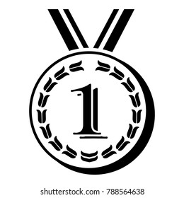 Medal icon. Simple illustration of medal vector icon for web