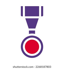 Medaillensymbol solide violette Art Militär-Illustration Vektorarmee-Element und Symbol perfekt. Symbol aus der modernen Kollektion für Web.
