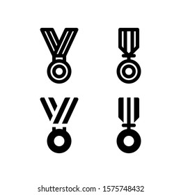 Medal Icon. Sports Icon Set Vector Logo Symbol.
