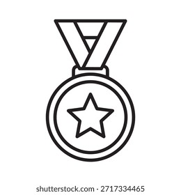 Icono de medalla con una estrella