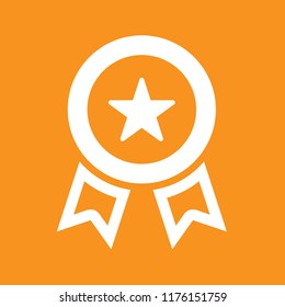 Medal icon, stock vector illustration, EPS10.