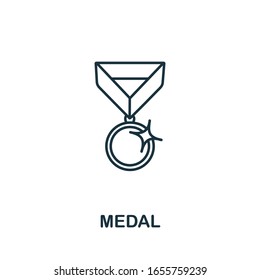 Medal icon from success collection. Simple line element Medal symbol for templates, web design and infographics