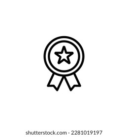 Medal Icon Symbol Black Outline High Quality Vector. EPS10