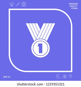 Medal Icon symbol. Graphic elements for your design