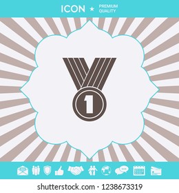 Medal Icon symbol. Graphic elements for your design