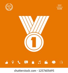 Medal Icon symbol. Graphic elements for your design