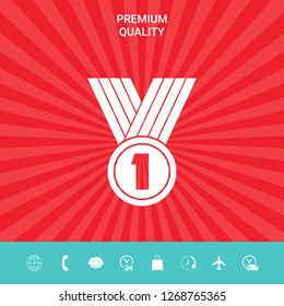 Medal Icon symbol. Graphic elements for your design