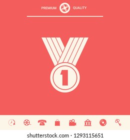 Medal Icon symbol. Graphic elements for your design