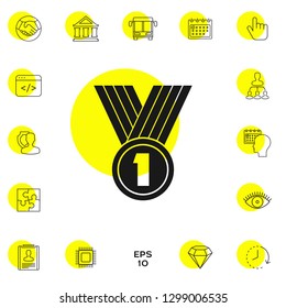 Medal Icon symbol. Graphic elements for your design