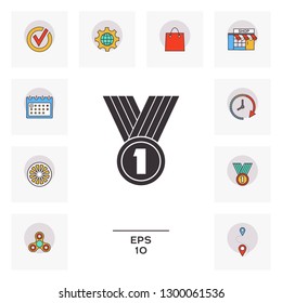 Medal Icon symbol. Graphic elements for your design