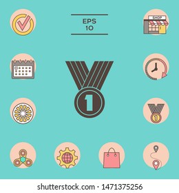 Medal Icon symbol. Graphic elements for your design
