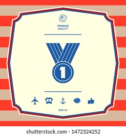 Medal Icon symbol. Graphic elements for your design