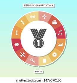 Medal Icon symbol. Graphic elements for your design