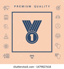 Medal Icon symbol. Graphic elements for your design