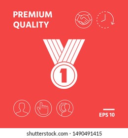 Medal Icon symbol. Graphic elements for your design