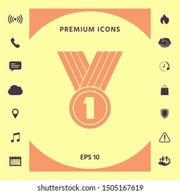 Medal Icon symbol. Graphic elements for your design