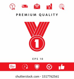 Medal Icon symbol. Graphic elements for your design