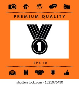 Medal Icon symbol. Graphic elements for your design