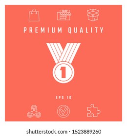 Medal Icon symbol. Graphic elements for your design