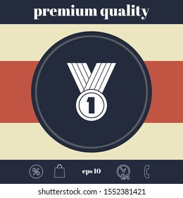 Medal Icon symbol. Graphic elements for your design
