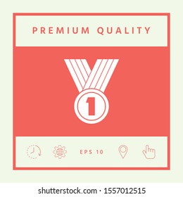 Medal Icon symbol. Graphic elements for your design