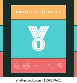 Medal Icon symbol. Graphic elements for your design