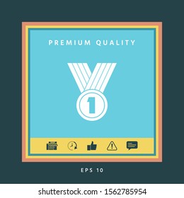 Medal Icon symbol. Graphic elements for your design