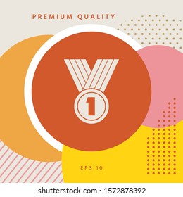 Medal Icon symbol. Graphic elements for your design