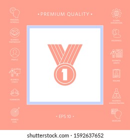 Medal Icon symbol. Graphic elements for your design