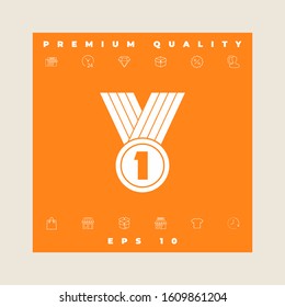 Medal Icon symbol. Graphic elements for your design